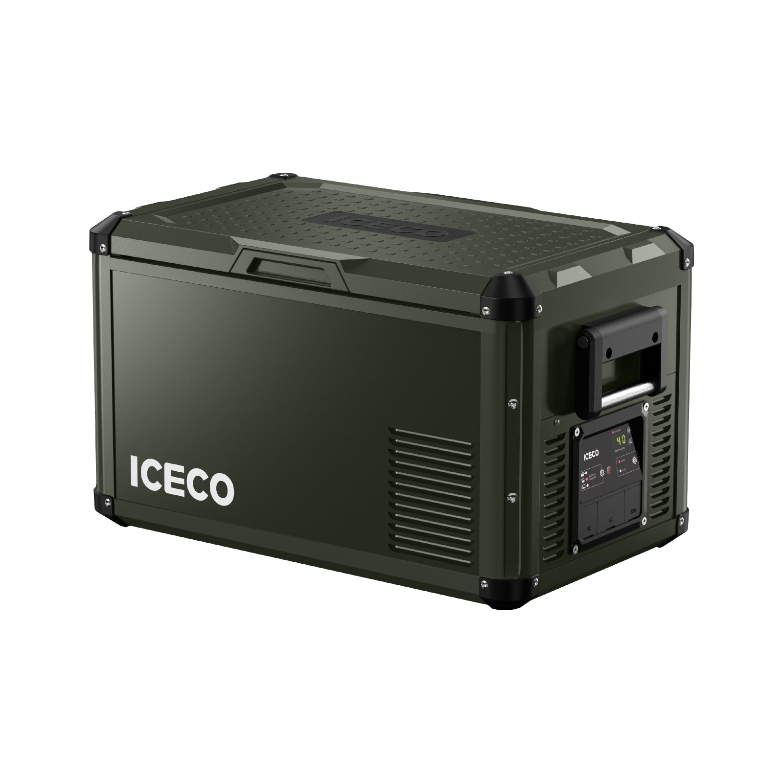 NEW!37QT VL35ProS Olive 12V Metal Single Zone Fridge Freezer | ICECO