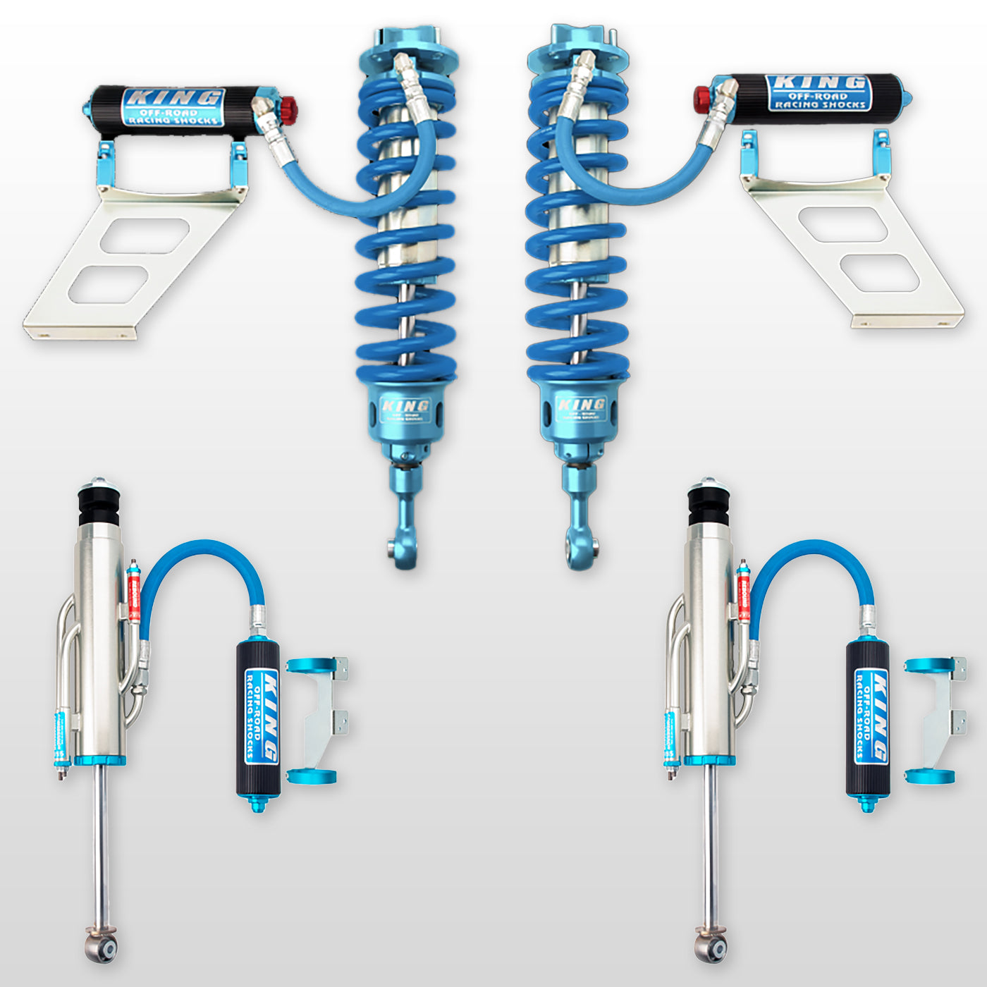 '07-21 Toyota Tundra King 3.0 Stage 3 Finned RR Front Coilovers & 3 Tube Finned RR Rear Bypass Shocks
