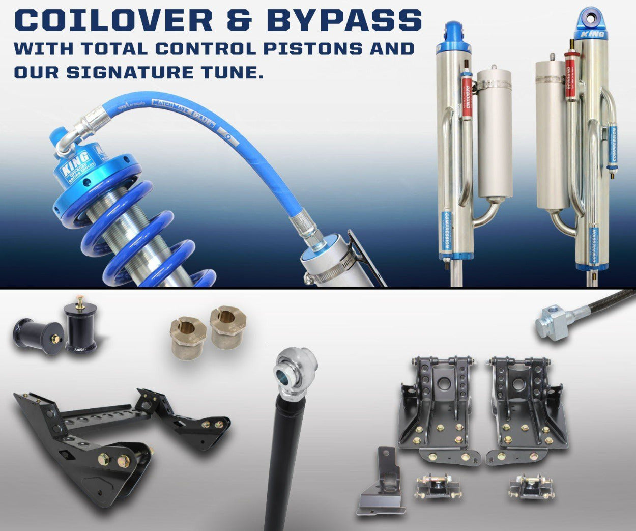 '11-16 Ford F250/350 2.5 Coilover Bypass System - 4.5" Lift