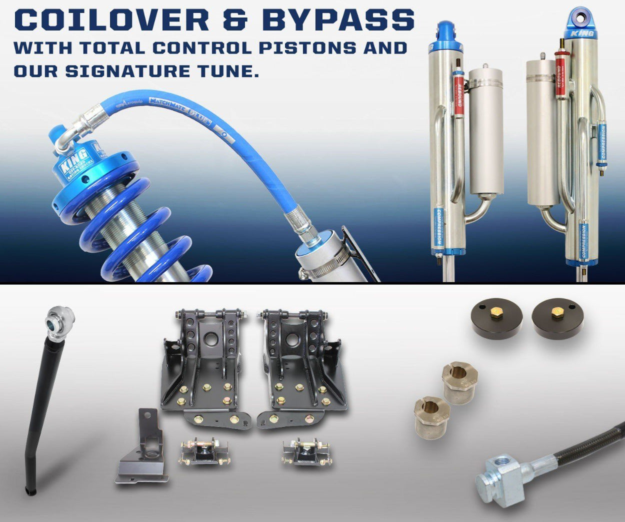 '11-16 Ford F250/350 2.5 Coilover Bypass System-2.5" Lift
