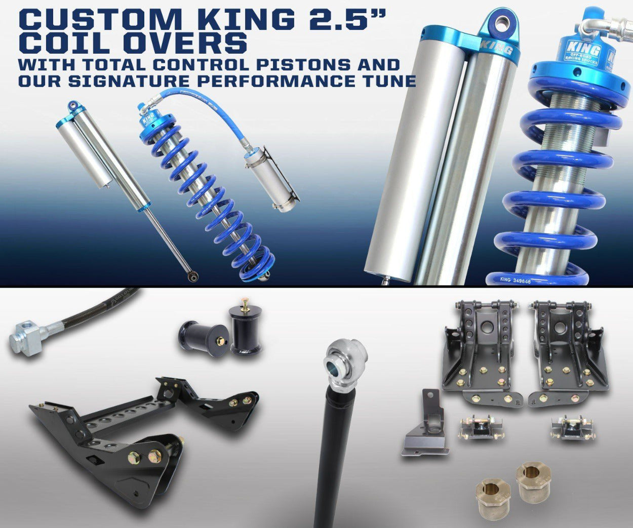 '11-16 Ford F250/350 2.5 Coilover System-4.5" Lift