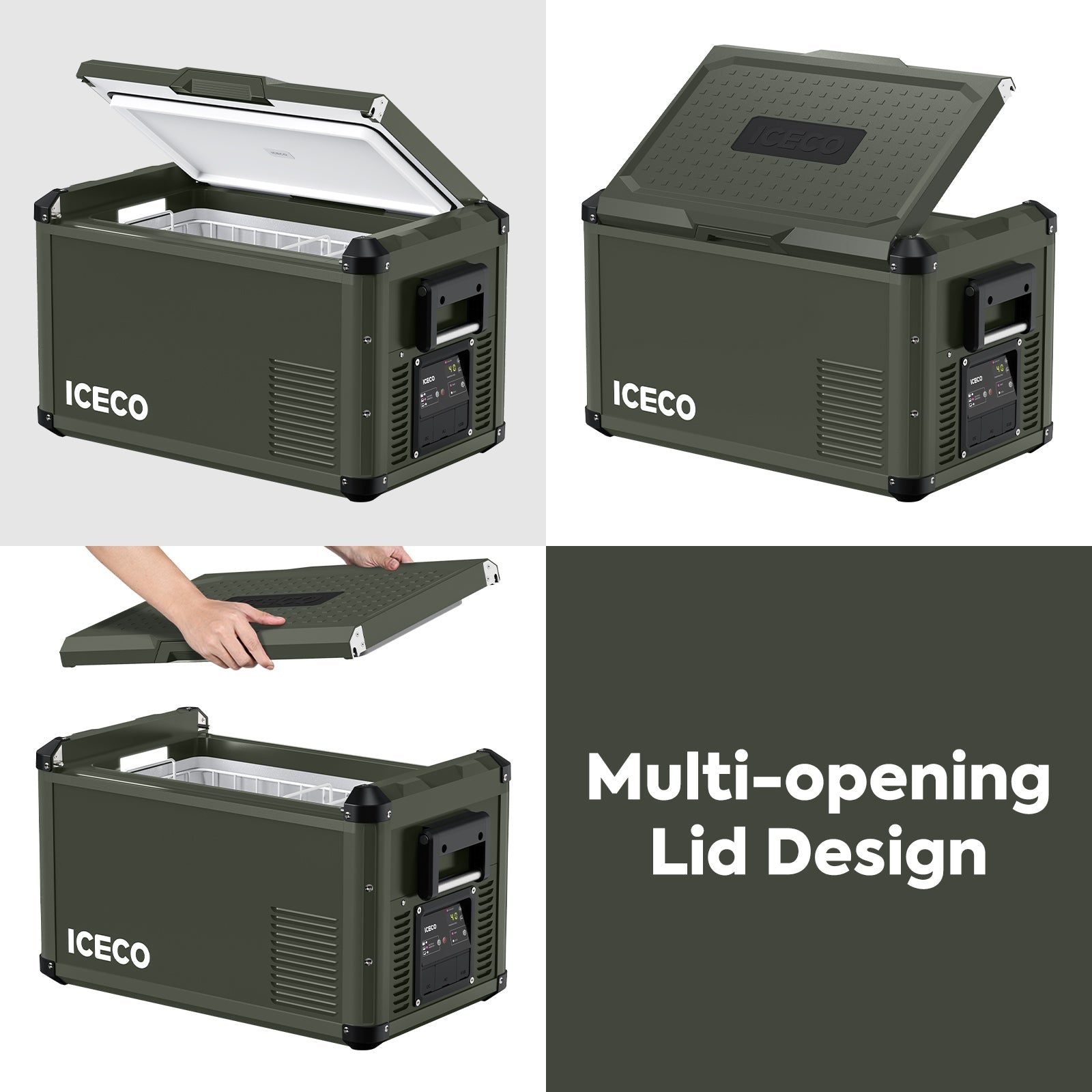 NEW！37QT VL35ProS Olive 12V Metal Single Zone Fridge Freezer | ICECO