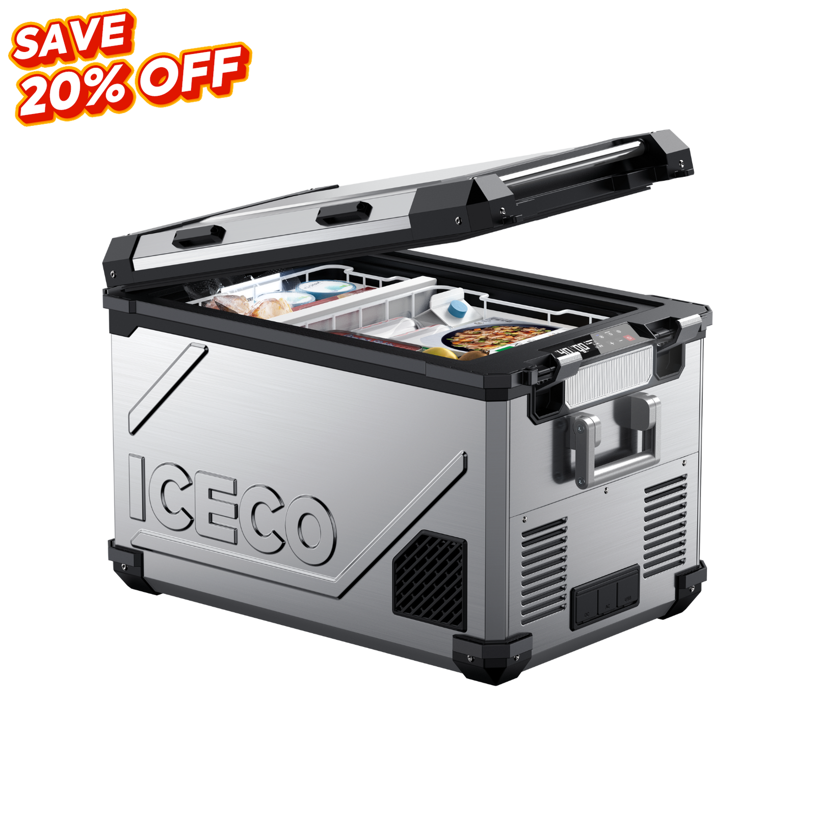58QT APL55 Dual Zone 12 Volt Fridge With Ice Tray |  ICECO