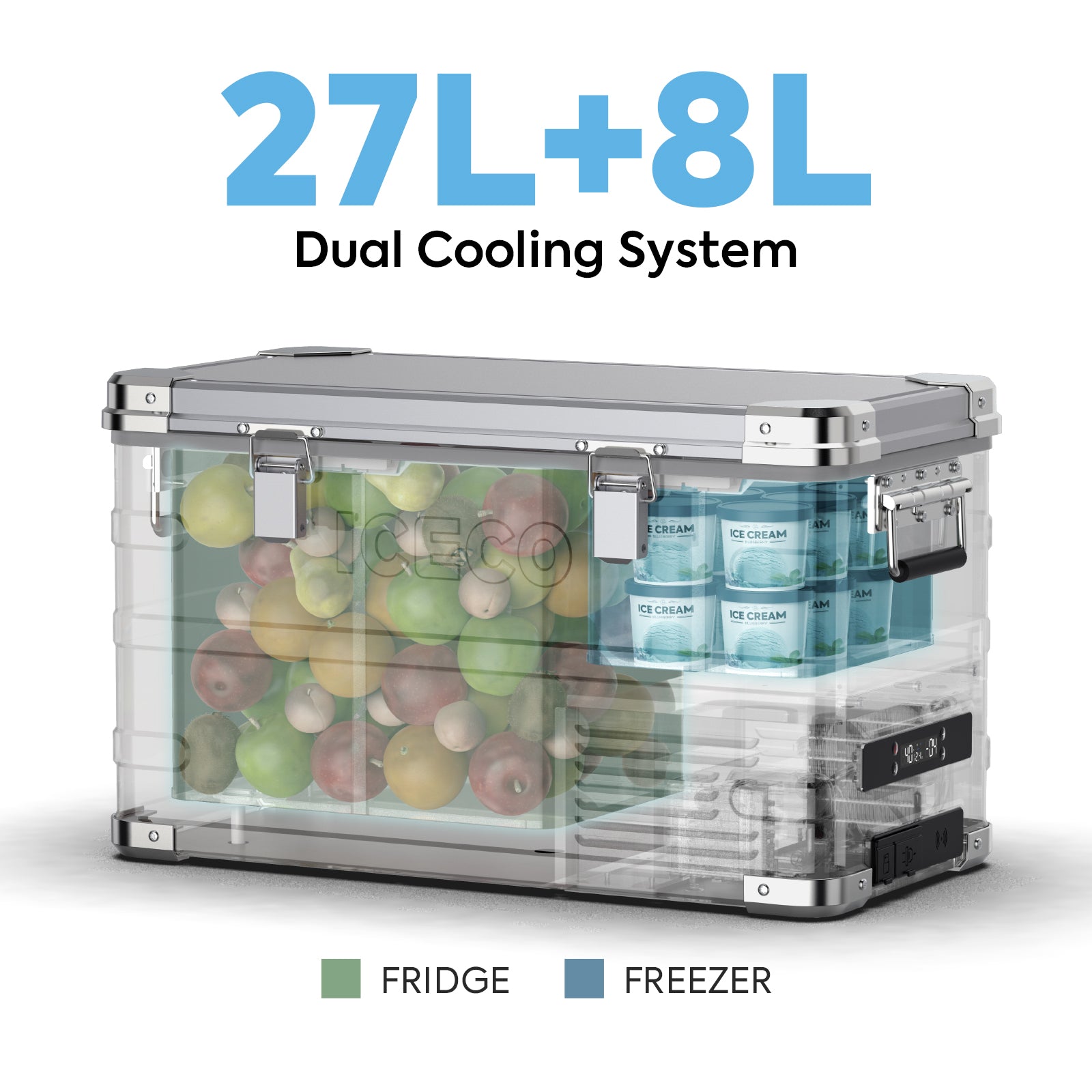 APL35 Ultra-light Dual Zone Aluminum Freezer with Battery | ICECO