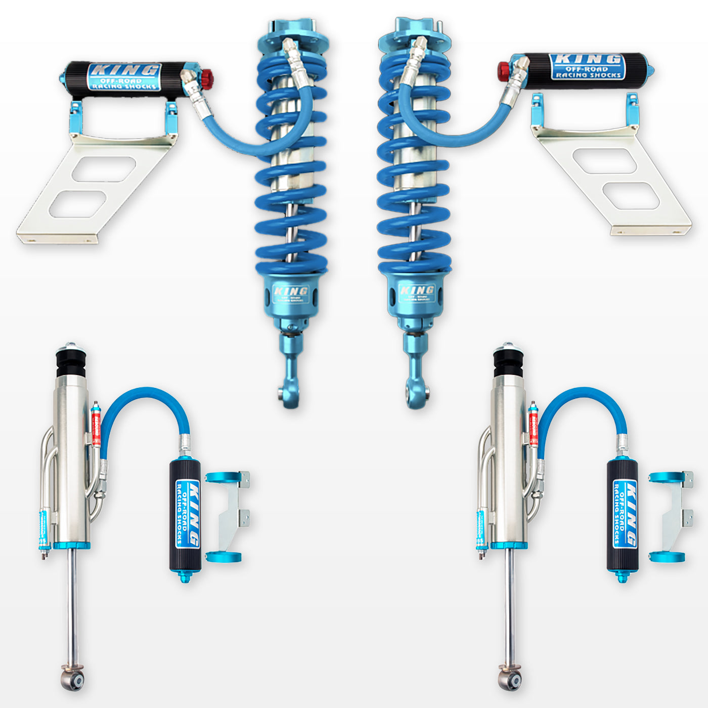 '07-21 Toyota Tundra King 3.0 Stage 3 Finned RR Front Coilovers & 3 Tube Finned RR Rear Bypass Shocks